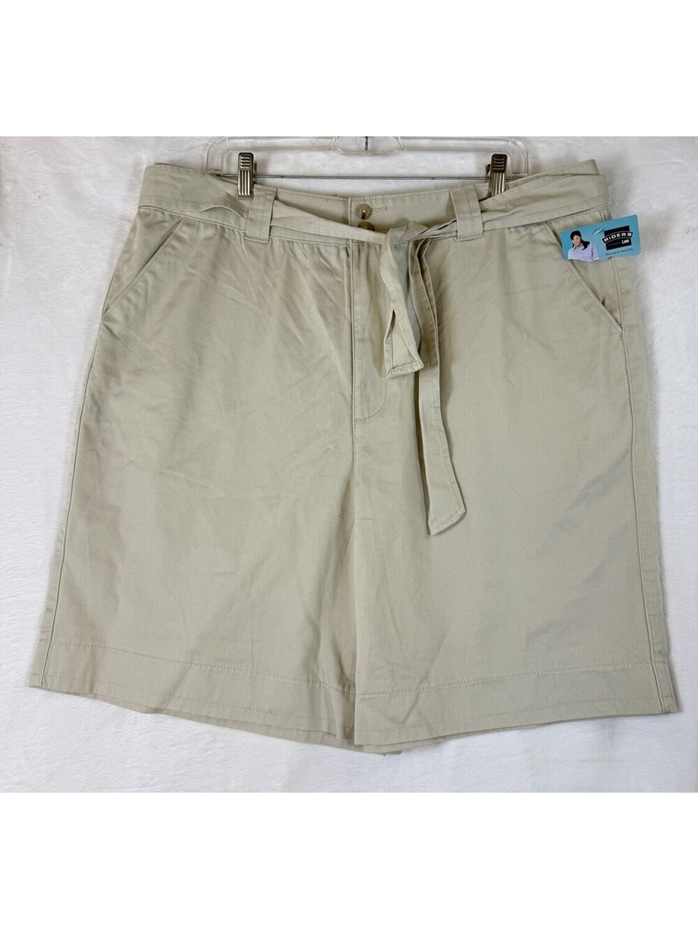 Lee Riders Casuals Shorts 20W Khaki Chino Tan Vintage Y2K Deadstock 8.5” New NWT